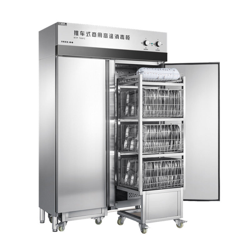 Commercial double-door hot air circulation food warmer/cabinet for cafeterias, factories, and schools - ideal for tray service and large-scale use