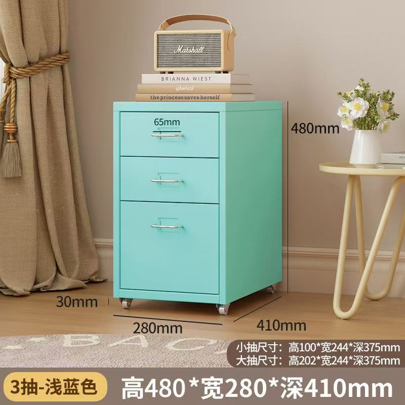Wrought iron storage cabinet - multi-tier drawer unit for living room, bedroom, and girls' room - cute and practical floor-standing combination storage cabinet