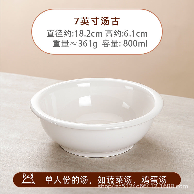 Ceramic large bowl for homepure white large soup bowl hotel supplies pot pickled fish large bowl and basin restaurant tableware