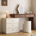 Solid wood dressing table, chinese style, light brown walnut, song style telescopic small apartment bedroom chest of drawers all-in-one dressing table