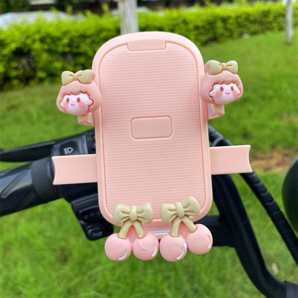 Handlebar mobile phone holder, car battery, motorcycle multi-function cute, car universal riding navigation bracket