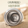 Pure titanium thermos cup for girls, high-looking portable flap pocket pants cup, mini water cup, for home tea cup, small capacity travel cup