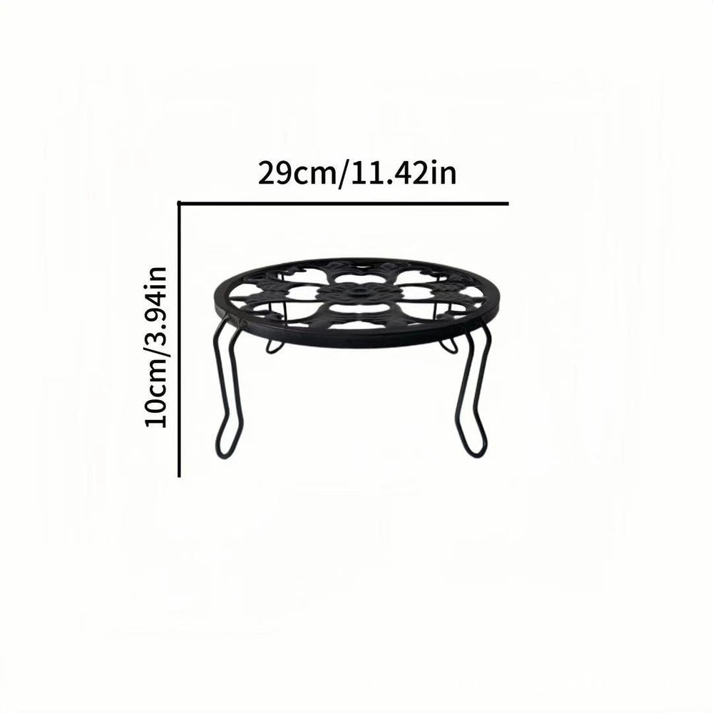 Nordic flower stand plant support heavy duty potting bracket indoor outdoor metal garden container round stand