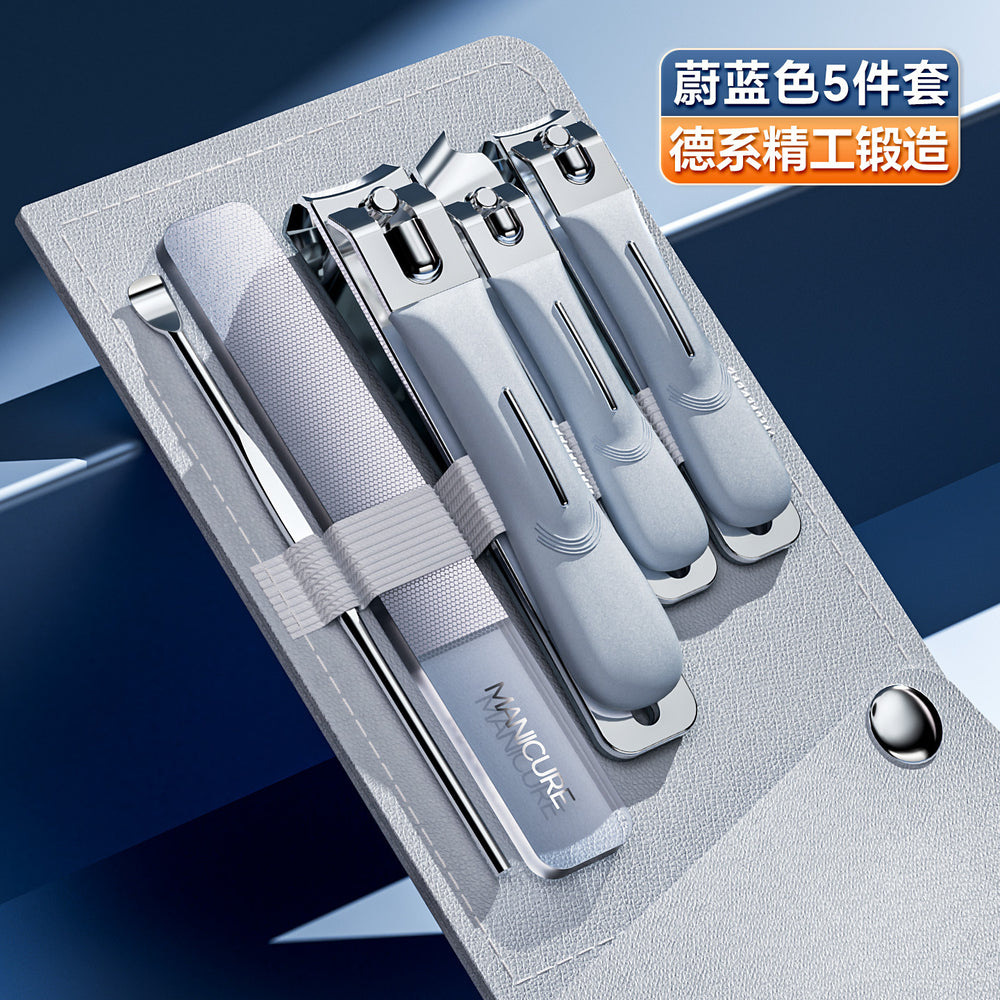 2025 new 5-piece stainless steel nail clipper set - portable home nail care kit