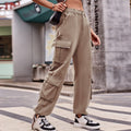 cross-border fashion: european & american style women's denim cargo pants - new  listing, relaxed fit with drawstring design, casual activewear