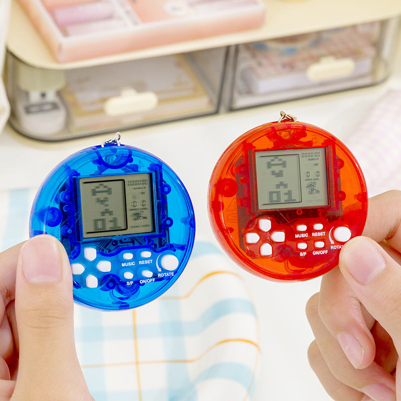 mini handheld game console keychain - tetris electronic game console - handheld console - schoolbag creative ornament