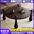 Wooden coffee tableaccessible luxury sofa table living room classy coffee table round walnut coffee table