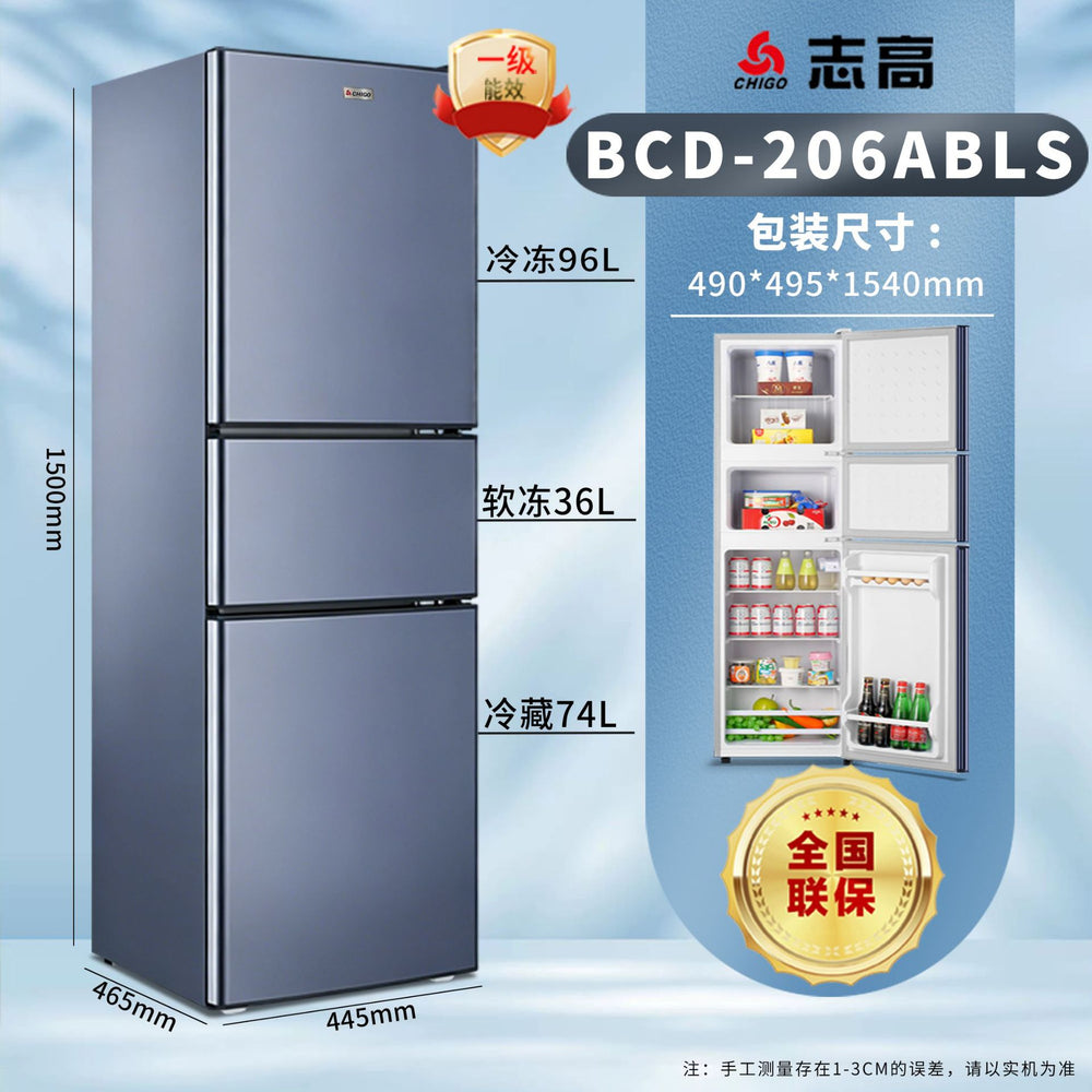 Chigo refrigerator - energy star tier 1, dual-cooling refrigerator-freezer, ideal for home, dorm, and rental properties - compact refrigerator