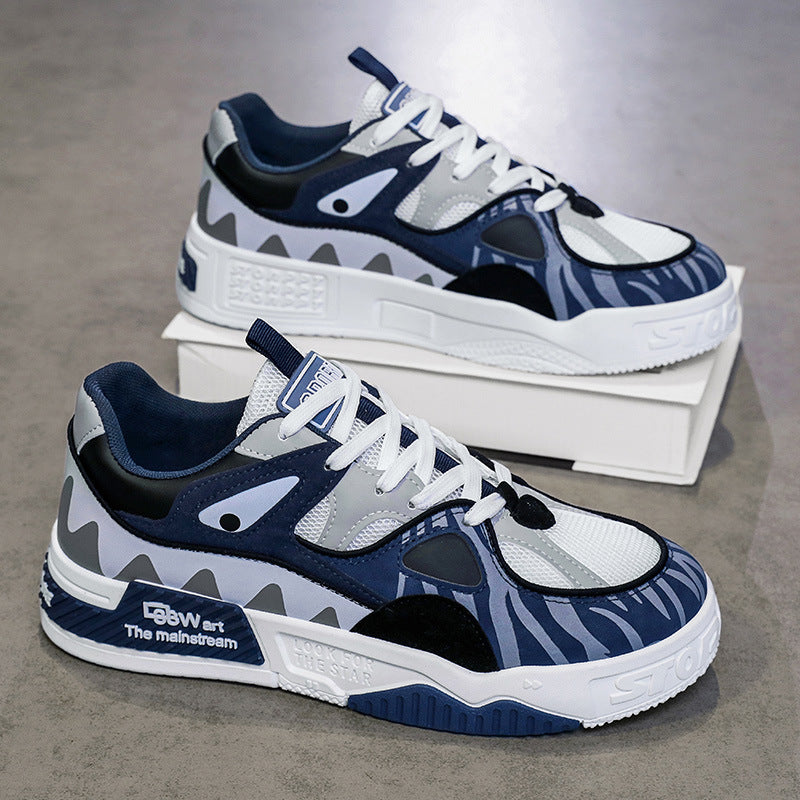 Trendy men's winter sneakers: versatile, sporty, casual, platform, unique design, thick sole, youth fashion