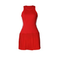 new european and american women's dress - sexy tank top bodycon striped pleated skirt casual sporty mini dress