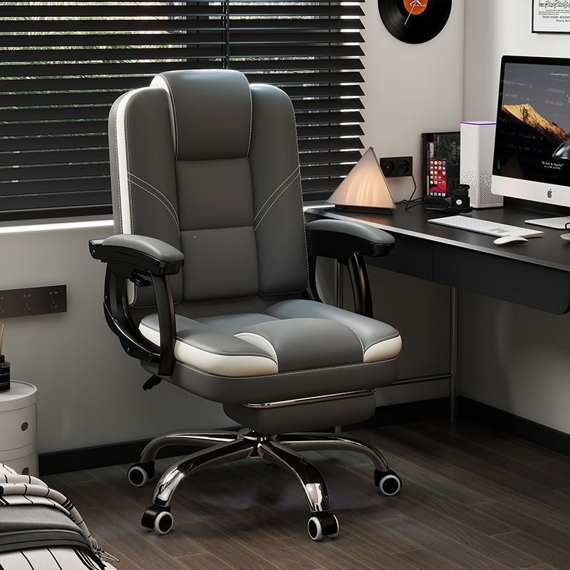 Computer chair for home office chair plaid long sitting reclining office back chair casual seat study desk chair none