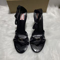 French chic thin strap lambskin patent leather 2025 summer flat round toe open toe genuine leather versatile buckle sandals for women