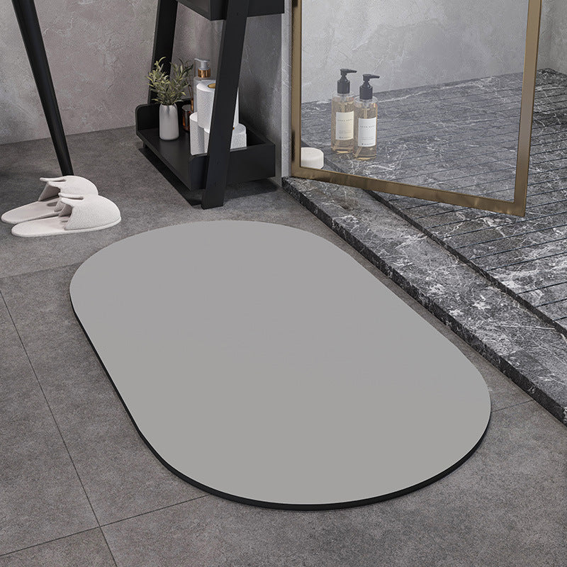 Solid color diatom mud floor mat bathroom quick-drying absorbent mat household upholstered mat bathroom square simple non-slip foot mat