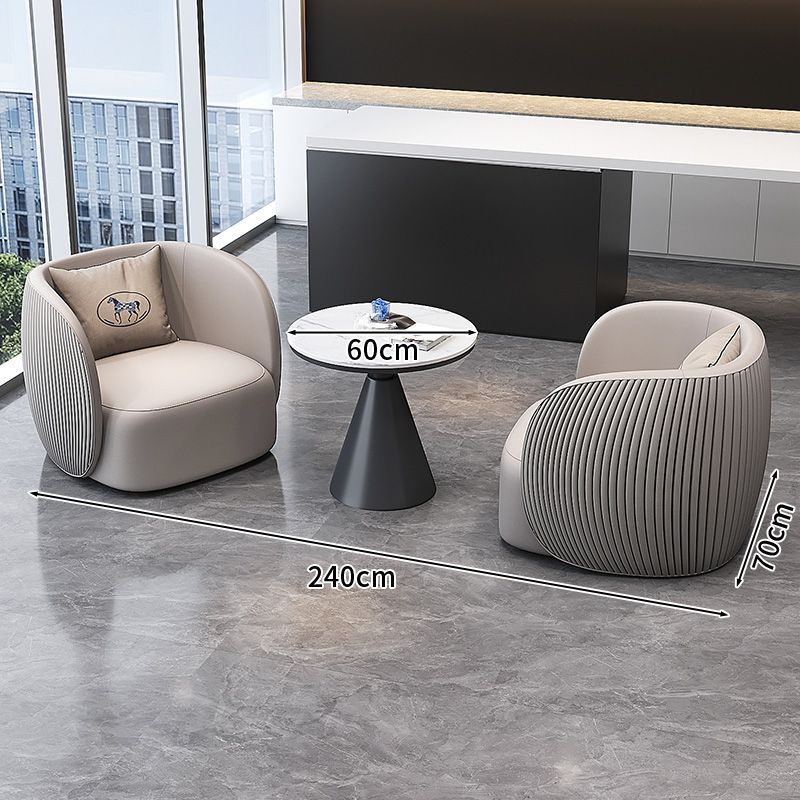 Luxury office sales center negotiation table and chair set, hotel lobby sofa seating area, reception room sofa combination