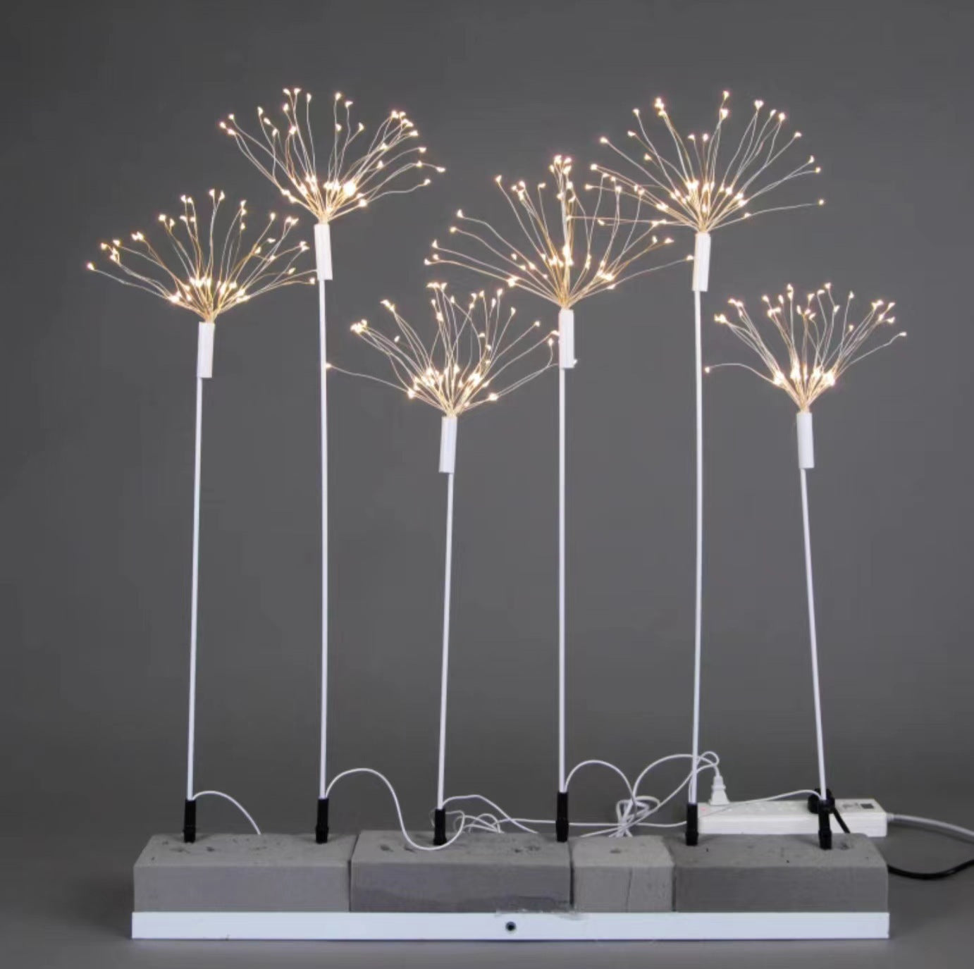 Wedding scene layout creative fireworks row and insert road guide window photography stage decoration LED copper wire smoke lamp