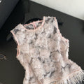 French heavy industry mesh stereo flower patchwork camisole women's summersense of designniche style sleeveless eleganttops