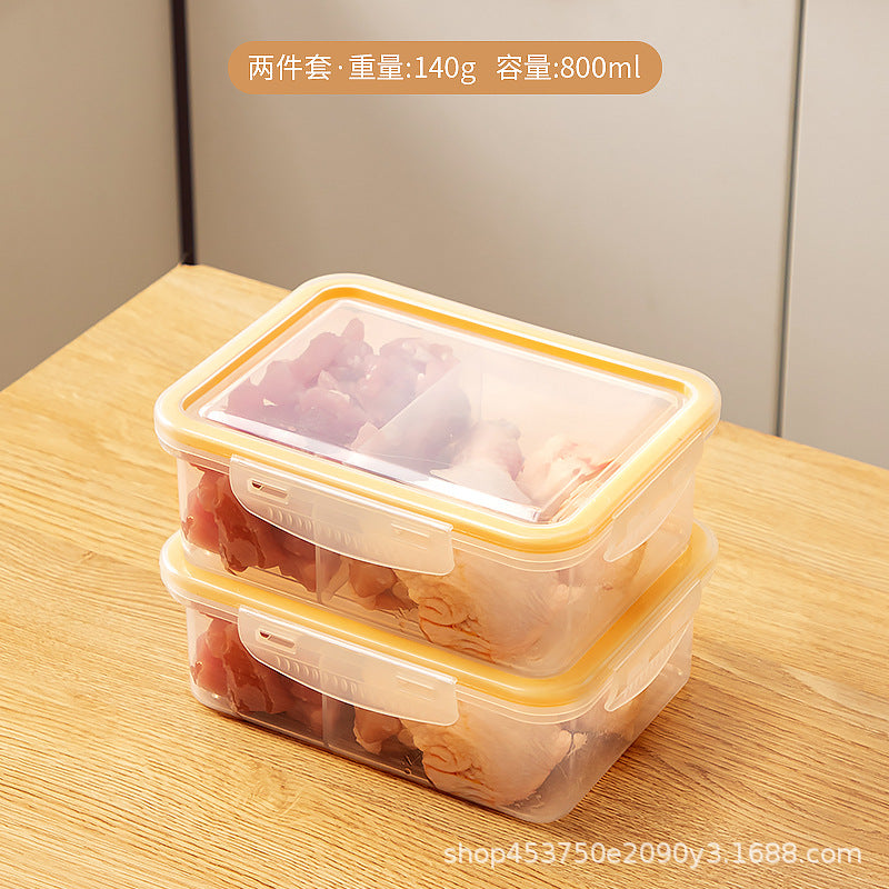 Kitchen Food Refrigerator Fresh-keeping Box Sealed Transparent Plastic Classification Multifunctional Frozen Meat Refrigerator Frozen Storage Box