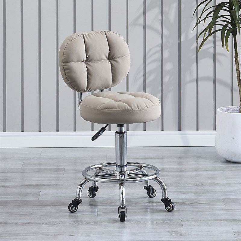 Barber chair makeup manicure live broadcast special adjustable round stool for home bedroom dressing stool movable backrest large work stool