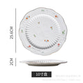 European-style floral dessert plate, three-tier fruit stand, modern display for show homes, creative embossed ceramic plate wholesale