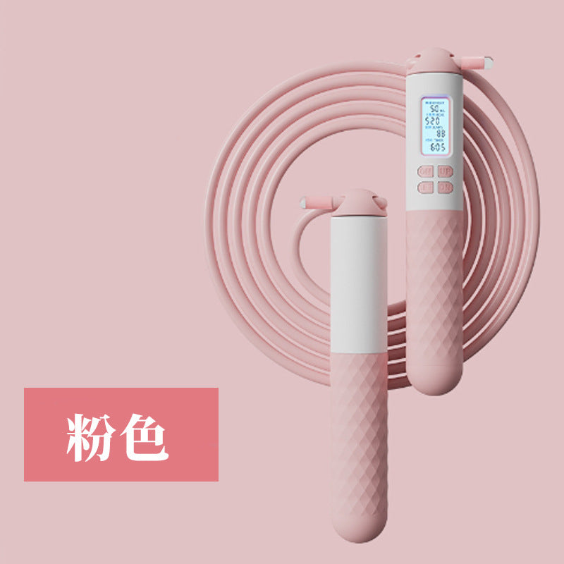 Smart counting jump rope, electronic jump rope, leg shaping, indoor fitness, weighted jump rope for slimming, wholesale fitness supplies