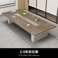 2.4* 1.2m conference table wood veneer walnut + iron gray [factory direct sales]