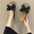 Polka dot bow-black