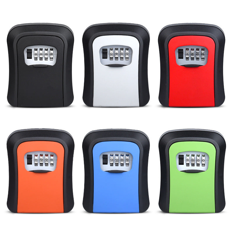 Decoration key password box construction site cat eye wall-mounted key box homestay door storage password lock metal anti-theft