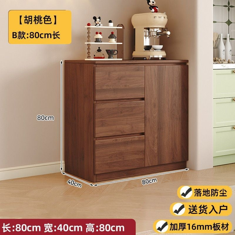 Solid wood sideboard casual cabinet wall-mounted all-in-one locker for home tea cabinet balcony storage cabinet kitchen cupboard