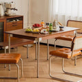 Solid pine wood dining table, vintage style, small apartment, nordic/japanese design, dining table and chairs for home use, rectangular table, mid-century modern dining table