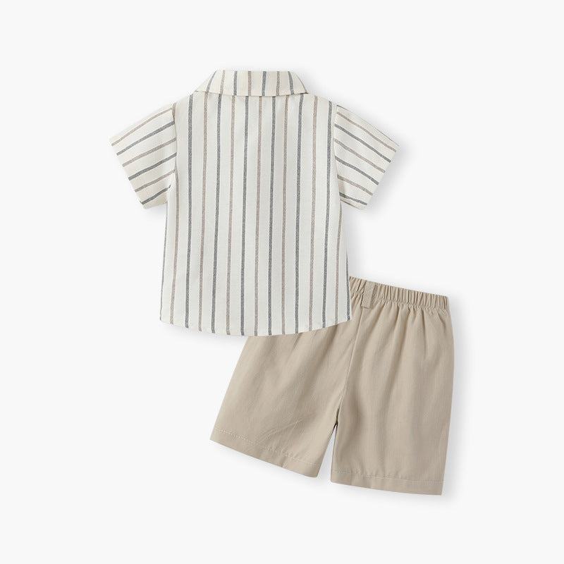 Infant and toddler clothing summernew arrival thin british gentleman 100-day first birthday dress handsome baby boy short-sleeved suit