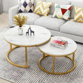 Coffee table living room home round table small apartment light luxury minimalist sofa tea table modern 2025 new balcony table