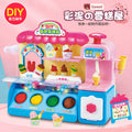 Kids' play dough ice cream maker - creative toy set for pretend play, includes play dough molds for ice cream shop role play