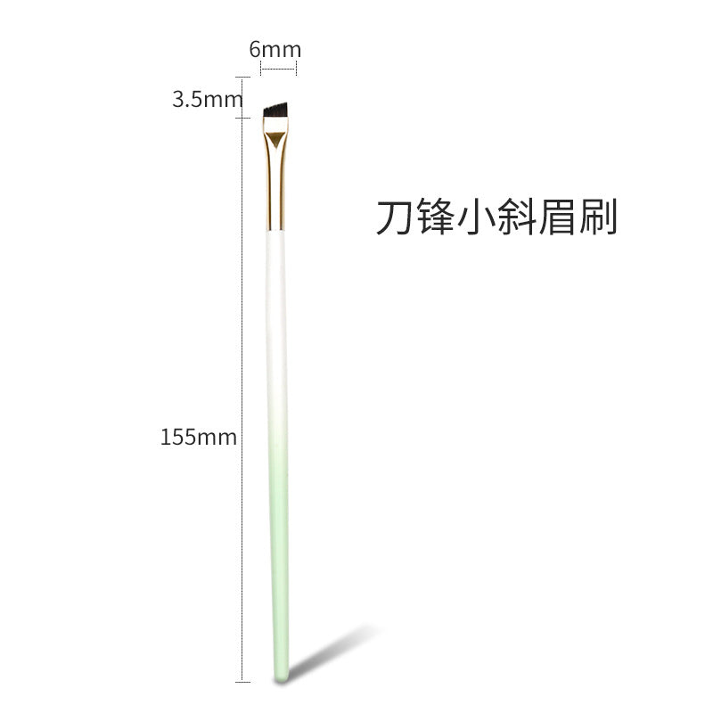 Gradient color blade eyeliner brush 9 pieces eye detail makeup brush suit eyebrow brush cosmetics one-line eyebrow eye shadow brush