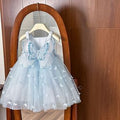 summer new girls' butterfly wing fashion haute couture butterfly soft gauze suspender dress princess dress wholesale