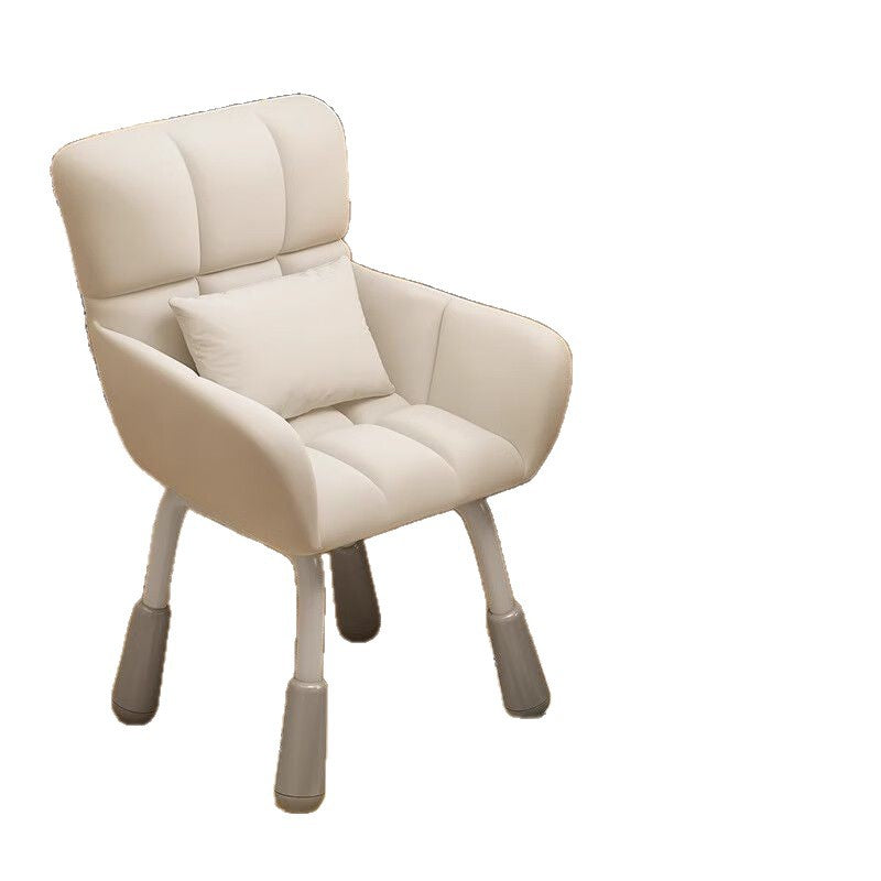 Study chair dormitory plaid long sitting small back stool girl manicure chair bedroom computer chair chair