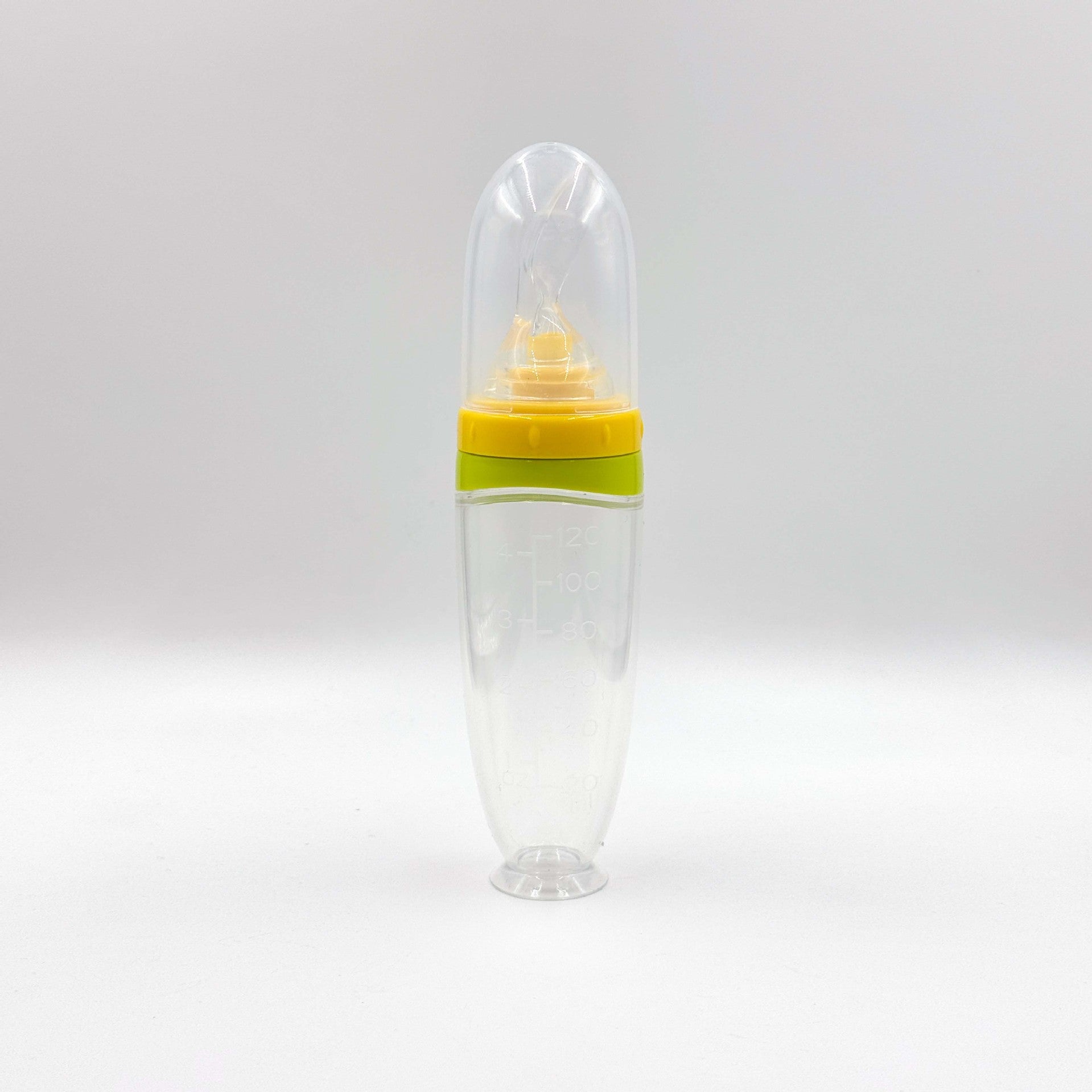 English card baby rice paste bottle extrusion feeding spoon silicone rice paste spoon baby complementary food feeding rice paste bottle
