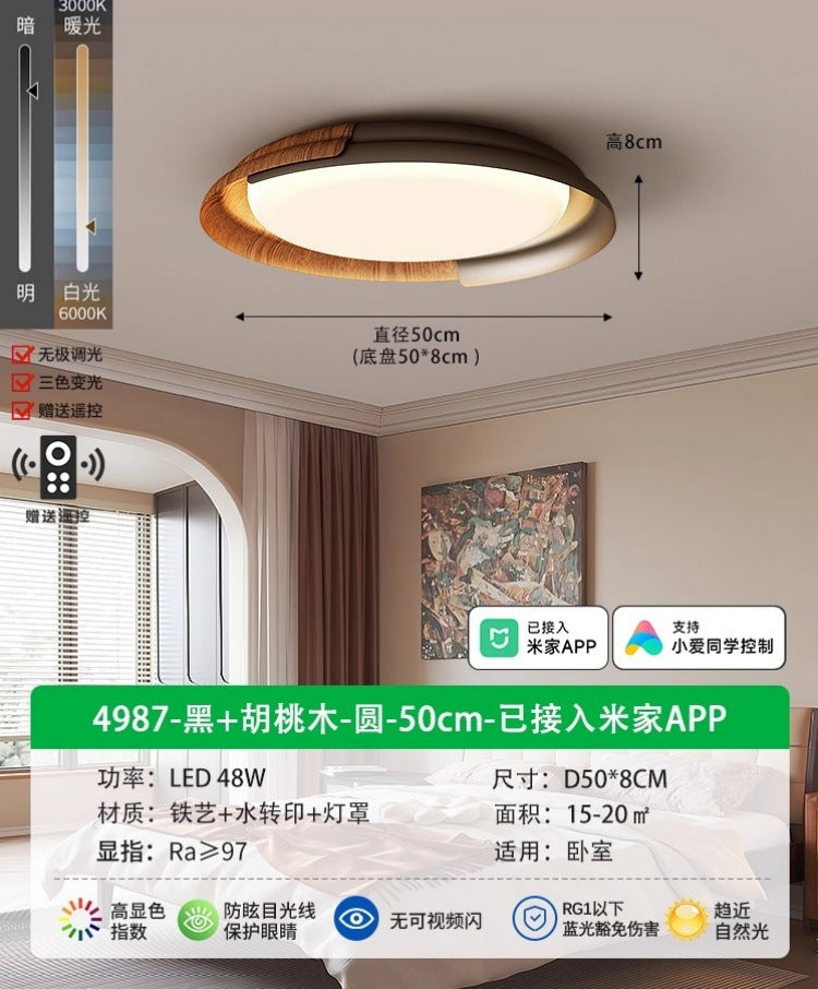 Circle of Light Full Spectrum Bedroom Ceiling Light Personality Round Minimalist Wabi Sanfeng Restaurant Study Eye Protection Lighting 1