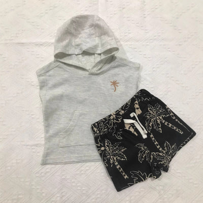 export original order new arrival baby shorts men's baby tops hooded plus pants summer clothes separatessuit