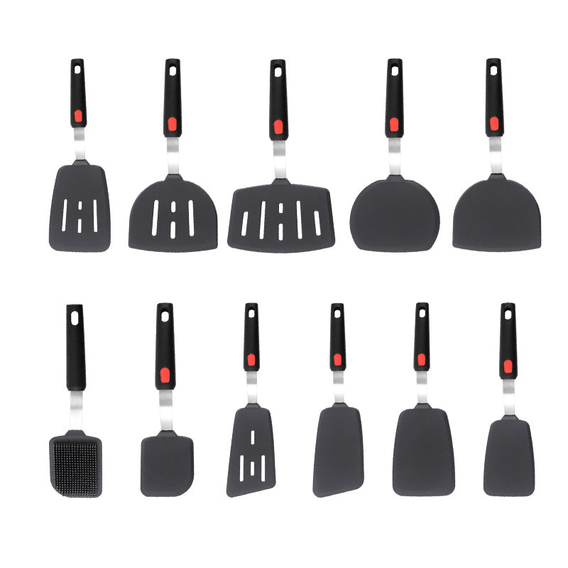 Customized silicone cooking utensils, teppanyaki cooking shovel, non-stick pan silicone spatula, pancake tamakiyaki shovel cross-border