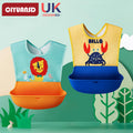 Baby eating bib waterproofkids baby silicone saliva pocket child feeding bib toddler food supplement rice pocket