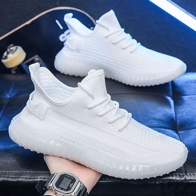 350 ultra-lightweight yeezy sneakers - unisex, couple's style, viral flyknit breathable mesh shoes, running, casual, athletic, versatile, trendy