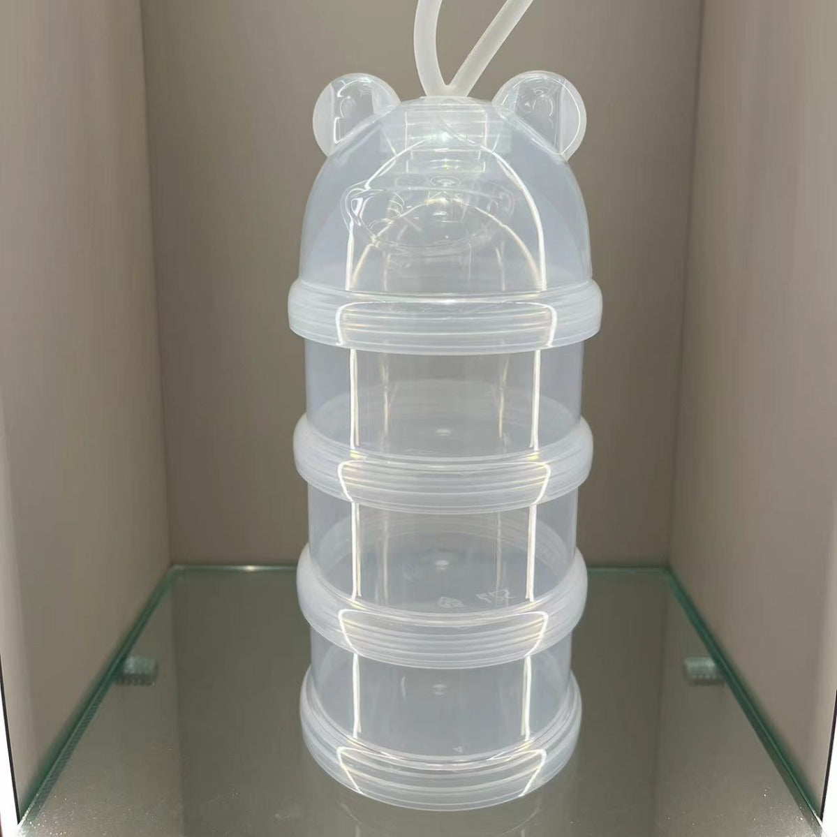 Baby milk powder box out portable transparent multi-layer milk powder grid Baby milk powder independent packing box Maternal and infant products