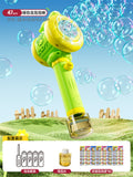 Green dinosaur bubble wand - upgraded 8-hole bubble maker + 40 concentrated bubble refills + bubble solution + battery set