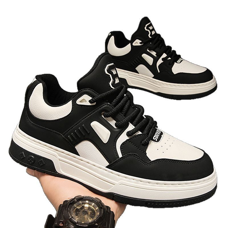 Men's shoes: 2025 spring new arrivals - premium, versatile black and white panda sneakers - student style, athletic, casual, and trendy white shoes