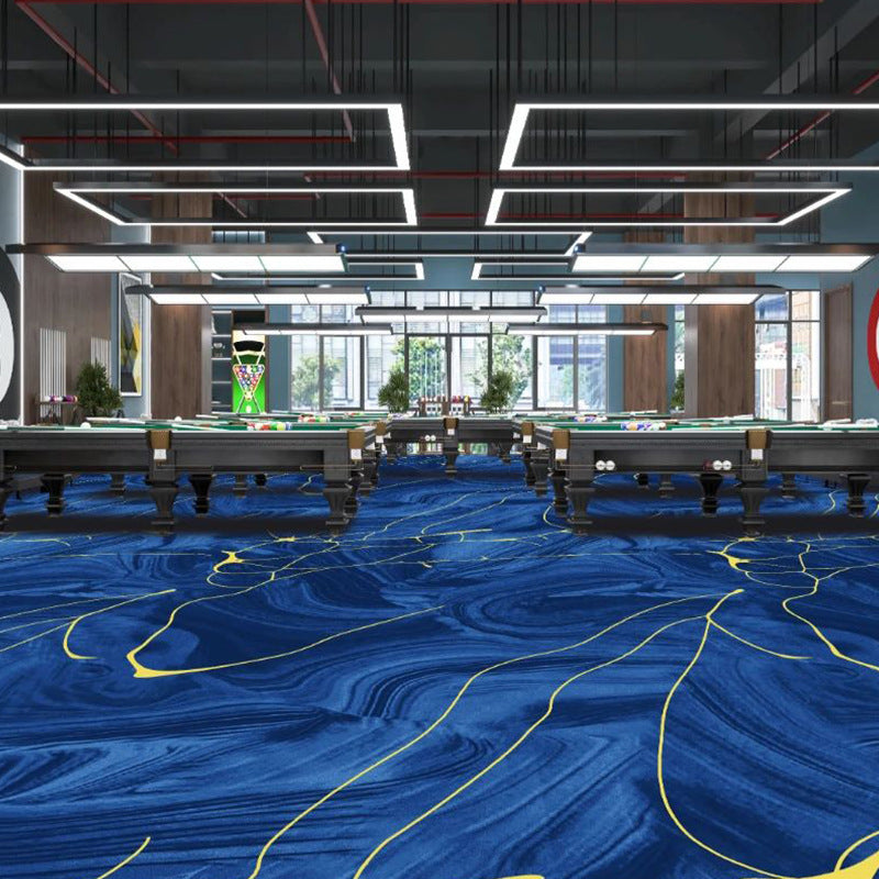 Custom billiard hall carpet - full coverage, printed design, large area, hotel & commercial billiard room nylon fire-retardant b1 carpet