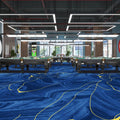 Custom billiard hall carpet - full coverage, printed design, large area, hotel & commercial billiard room nylon fire-retardant b1 carpet