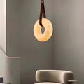Spanish ring marble chandelier - bedroom bedside, nordic style, solid brass, designer model - living room, stairwell, hallway, entryway lighting