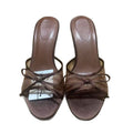 Za2025 summer new bowknot mesh brown peep-toe high heel sandals - everyday wear & outdoor sandals for women