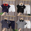 Kids' casual short-sleeve set : summer two-piece outfit for boys - korean style shirt and shorts (sizes for toddlers to young children)