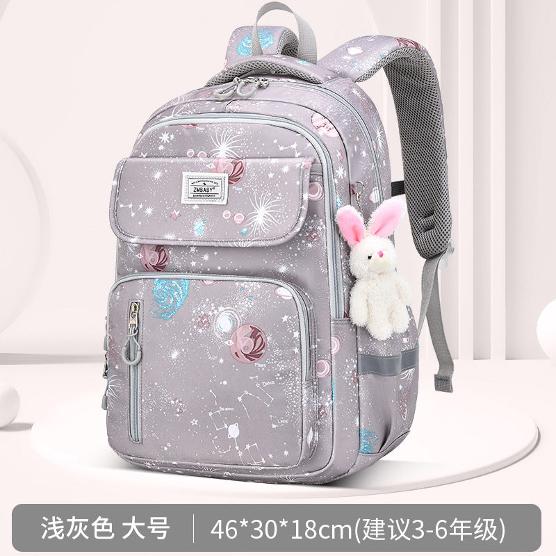 foreign trade primary school student schoolbag for girls in grades 1-3-6, spine-protecting kids backpack, lightweight and burden-reducing, wholesale